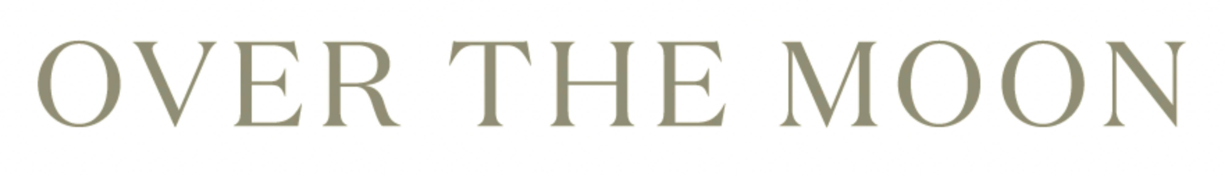 over the moon logo partnered with pressed floral on their registry